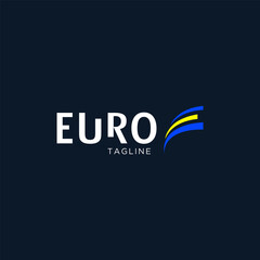 Euro. Logo template.