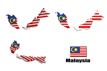 Obraz premium Malaysia map on white background. vector illustration.