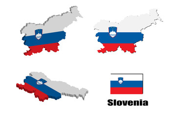 Slovenia map on white background. vector illustration.