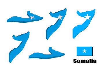 Somalia map on white background. vector illustration.