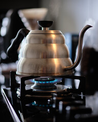 kettle on the stove