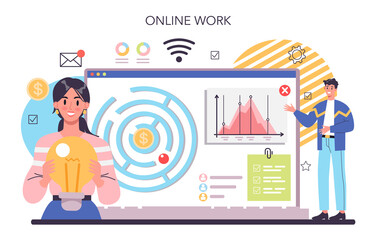 Solution online service or platform. Solving problems and finding