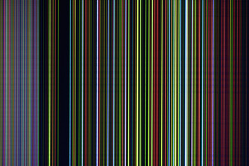 Obraz premium Colorful stripes on a broken LCD TV screen