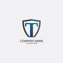 T letter, T logo vector font alphabet design and icon T
