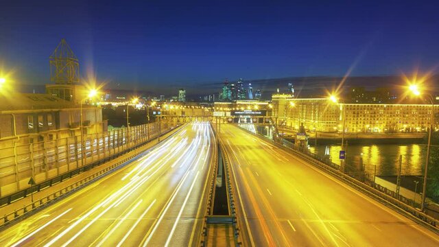 Evening Car Traffic In Moscow