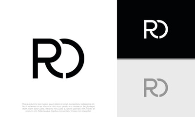 Initials RO logo design. Initial Letter Logo