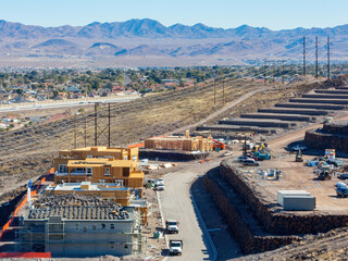 High angle view of the Construction site from Henderson View Pass