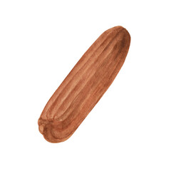 Watercolor eclair clipart. Bakery, patisserie menu. Hand drawn watercolor baked goods. Isolated on white.