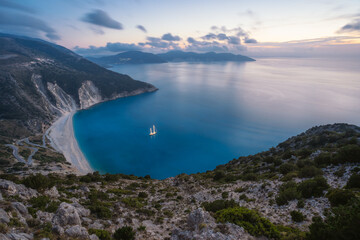 Fototapeta na wymiar Greece, Kefalonia island, Myrtos beach
