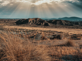 Increíbles fotografías del Desierto de Tabernas (Almería) al atardecer. Numerosas localizaciones...