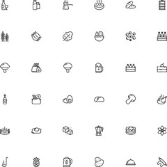 icon vector icon set such as: 4 pack, handmade, many, pepper, field, cherry, soup, hotel, decoration, hard, pasta, cold, summer, square, pineapple, round, refreshment, prepare, banquet, cep