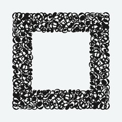 A grunge frame with curlicue. Vector illustration