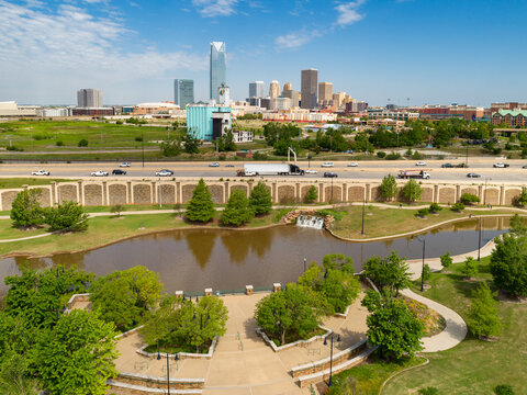 Oklahoma City From Above Riversport Park