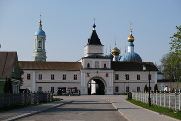 Fototapeta na wymiar Optina Pustyn monastery. Vvedensky Cathedral. Kozelsk, Russia