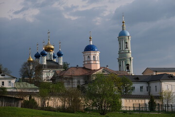 Fototapeta na wymiar Optina Pustyn monastery. Vvedensky Cathedral. Kozelsk, Russia