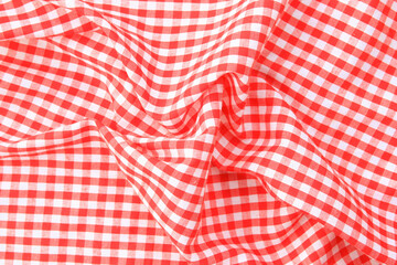 red and white checkered tablecloth