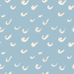 Seamless abstract pattern of scroll brush strokes