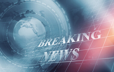 Global economic breaking news with an analytical graph in the background