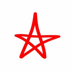 Isolated star drawn by hand. Sketch, doodle. Simple vector illustration. - 434390493