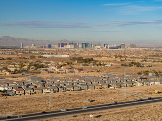 Obraz premium High angle view of the Enterprise cityscape and strip view