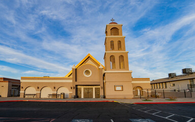 Obraz premium Sunny exterior view of the St Peter the Apostle