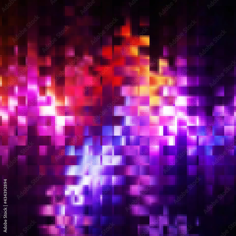 Poster abstract background with bright shapes and blocks.