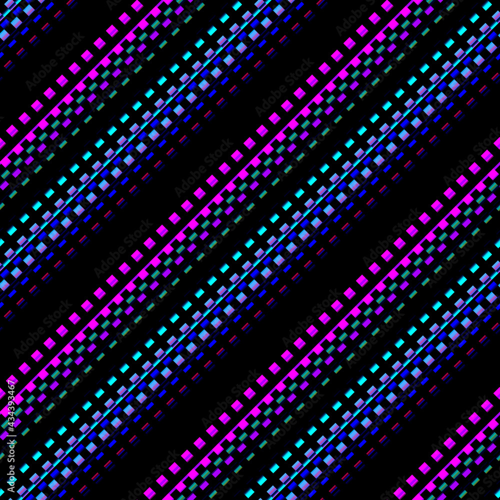 Aufkleber bright seamless abstract pattern in retro style.