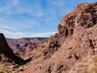 Fototapeta na wymiar Hiking in the Arizona Hot Spring Trail