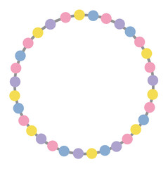 beads in a circle, text frame