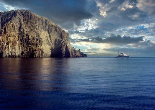 Luxury Yacht near Panarea Island, Sicily
