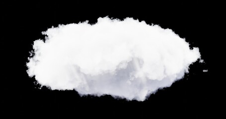 Shapes abstract cloud. Cloud icon. 3d rendering. Cloud 3d rendering.	