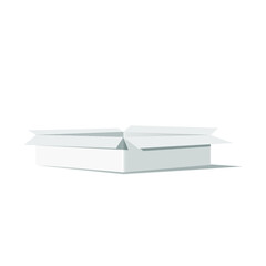 Empty slim white packaging   box  isolated on white 