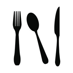 spoon and fork icons. spoon and fork symbol vector elements for infographic web.