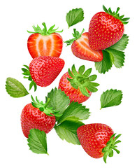 Fresh strawberry isolated on white background