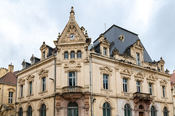 Fototapeta na wymiar Dijon, beautiful city in Burgundy, old buildings in the center