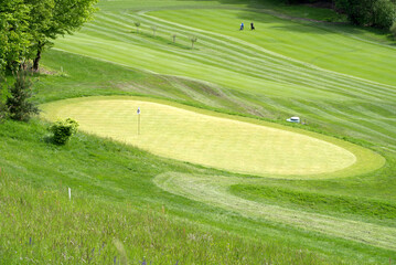 9 hole golf course at City of Zurich at Springtime. Photo taken May 18th, 2021, Zurich, Switzerland.