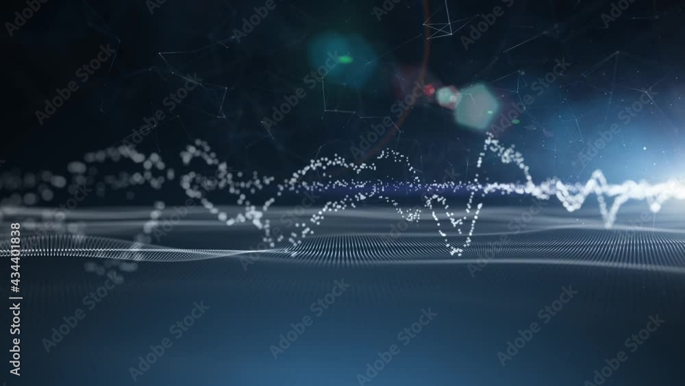 Poster digital abstract shining business graphs animation background.