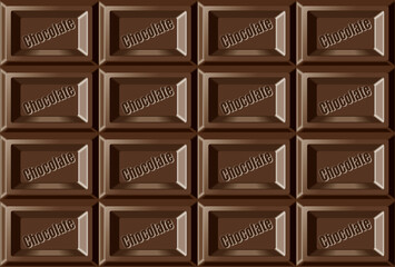  チョコレートの壁紙。3Dイラスト。