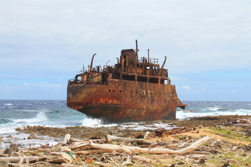 Travels in Curaçao (Curacao), ABC Islands | Klein Curacao Island, shipwreck (Maria Bianca...