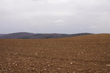 Ackerbau gepflügtes Feld
