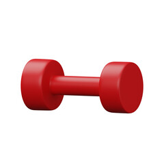 Obraz premium Dumbbell isolated on white. 3D dumbbell illustration isolated on white. 