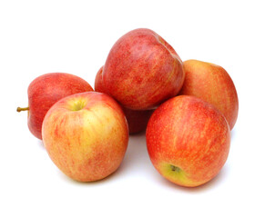 Fresh red apples isolated on white background 
