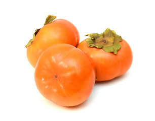 Slice persimmon  isolated on white background