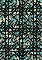Abstract Geometric Pattern generative computational art illustration