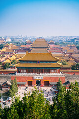 Jingshan Park and Forbidden City Cityscape