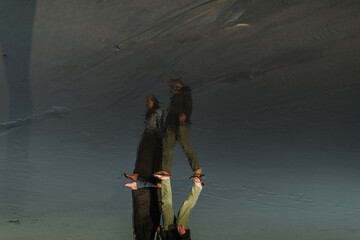 Ocean sea side landscape and clouds
