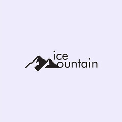 Ice mountain. Logo template.