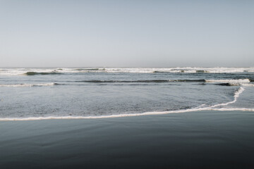Ocean tide on the beach landscape 