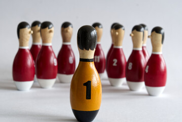 conceptual photo of a team leader holding a meeting with his team