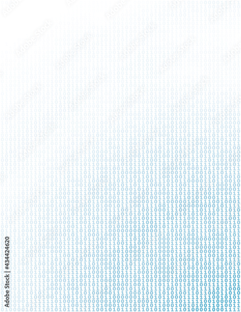 Poster Simple background with gradient by binary code. Vector pattern